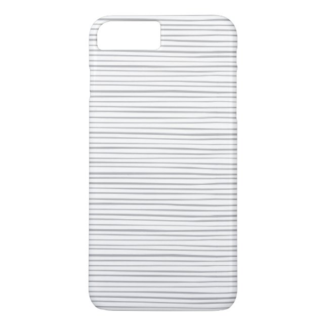 Coques Case-Mate iPhone Rayures d'aquarelle gris classique (Dos)