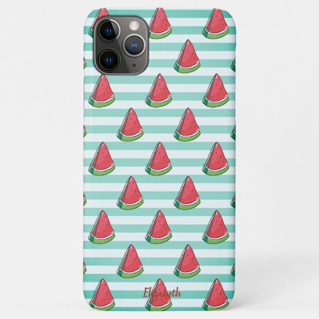 Coques Case-Mate iPhone Rayures de pastèque cool - Personnalisé (Dos)