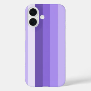 Coques iPhone 16 Rayures d'ombre violette