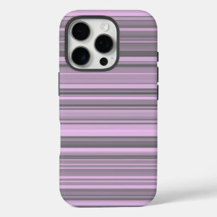 Coques iPhone 16 Pro Rayures Gris Violet