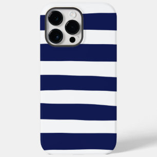 Coque Pour Pour iPhone 14 Pro Max Rayures irrégulières - Bleu et blanc