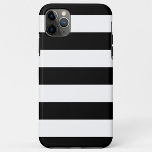 Case-Mate iPhone Case Rayures noires et blanches horizontales