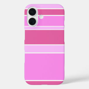 Coques iPhone 16 Rayures roses