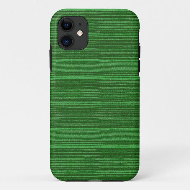 Coques Case-Mate iPhone rayures textiles vertes et noires (Dos)