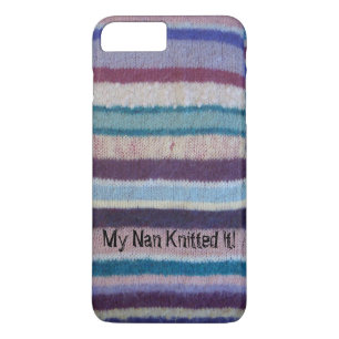 Coque iPhone 8 Plus/7 Plus rayures tricotées colorées vintage fun