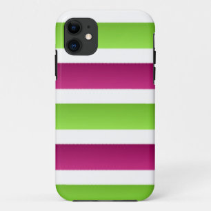 Etui iPhone Case-Mate Rayures violettes/blanches et vertes