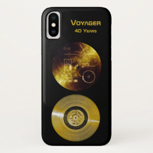 Coque iPhone X Record d'or et de couverture du vaisseau spatial V