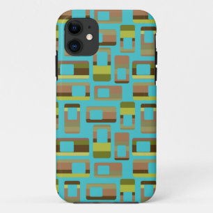 Case-Mate iPhone Case Rectangles à bandes turquoise