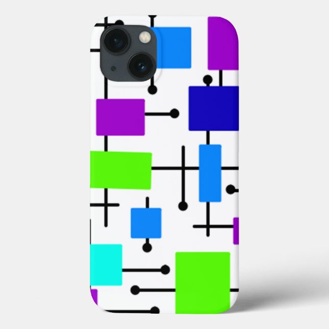 Coques Case-Mate iPhone Rectangles atomiques cool (Verso)