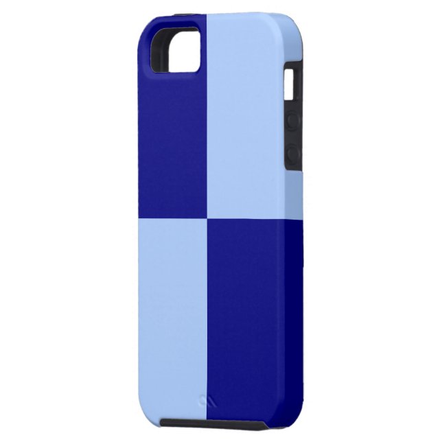 Coques Case-Mate iPhone Rectangles bleu-clair et bleu-foncé (Dos gauche)