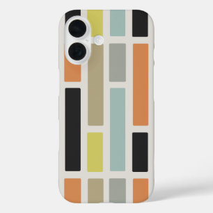 Coques iPhone 16 Rectangles modernes du milieu du siècle