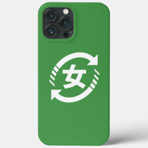 iPhone 13 Pro Max Case Recycler les filles japonaises Kanji Nihongo Pan