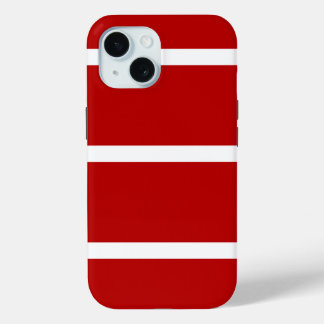 Coque Pour iPhone 15 Red and White striped Phone case 