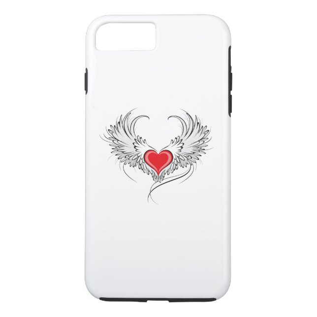 Coques Case-Mate iPhone Red Angel Coeur avec ailes (Dos)