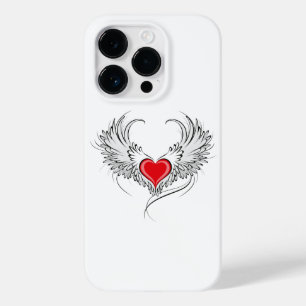 Coque Pour iPhone 14 Pro Red Angel Coeur avec ailes