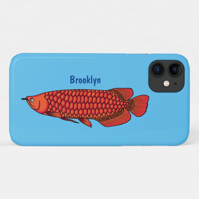 Coques Case-Mate iPhone Red Arowana fish cartoon (Dos (Horizontal))