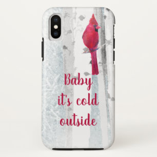 Coques Pour iPhone Red Cardinal Bird enneigé Birger Tree Citation amu