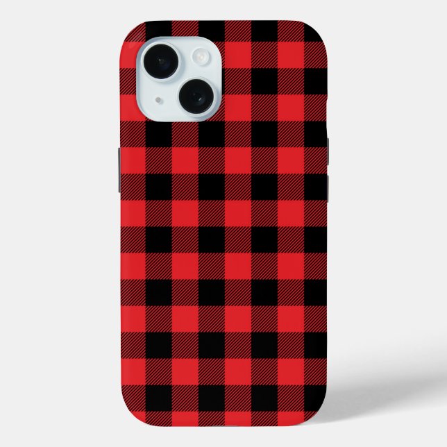Coques Case-Mate iPhone Red Flannel Buffalo Check Motif (Verso)
