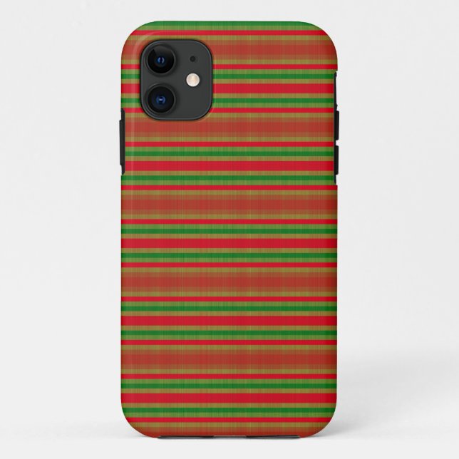 Coques Case-Mate iPhone Red Green Gold Stripes (Dos)