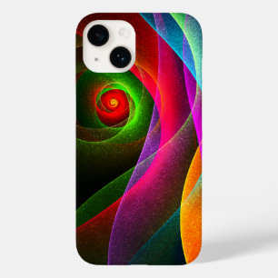 Coque Pour iPhone 14 Red Green Orange Modern Abstrait Art Motif #22