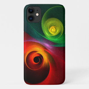 Case-Mate iPhone Case Red Green Yin Yang Moderne Motif d'art Abstrait #2