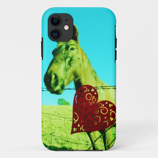 Coques Case-Mate iPhone Red Heart and Horse (Dos)