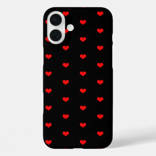 Coques iPhone 16 Plus Red Hearts Motif mignon cadeau Saint Valentin 2025