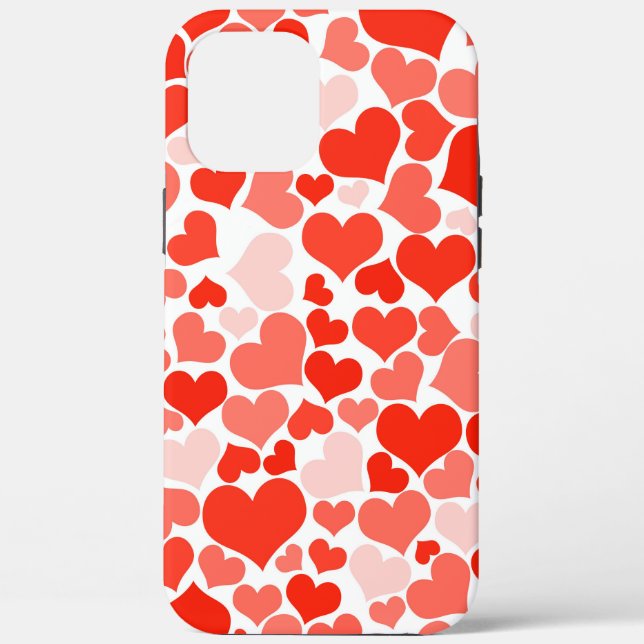Coques Case-Mate iPhone Red Hearts Motifs Saint Valentin mignonne 2021 Coo (Verso)