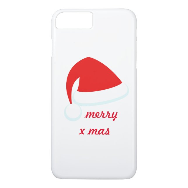 Coques Case-Mate iPhone Red Merry Xmas Santa Hat iPhone 7 (Dos)