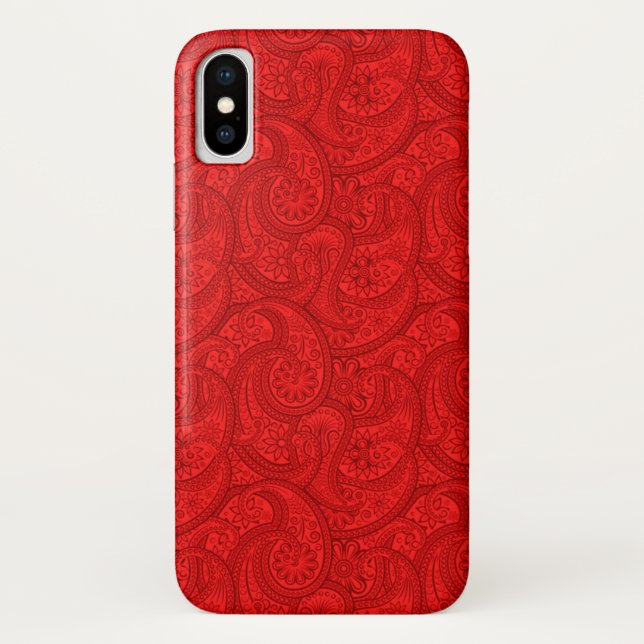 Coques Case-Mate iPhone Red Paisley (Dos)