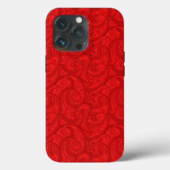 Coques Case-Mate iPhone Red Paisley (Verso)