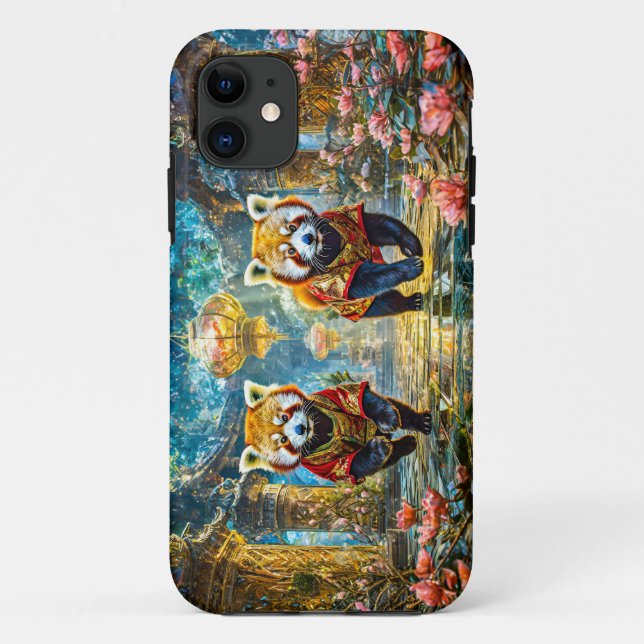 Coques Case-Mate iPhone Red Pandas Jade Palace Design par Rich AMeN Gill (Dos)