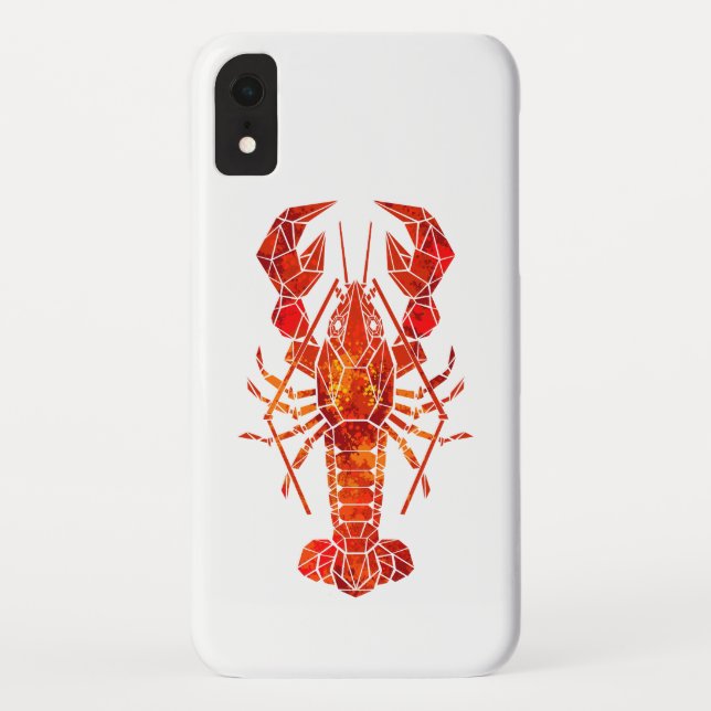 Coques Case-Mate iPhone Red polygonal lobster (Dos)