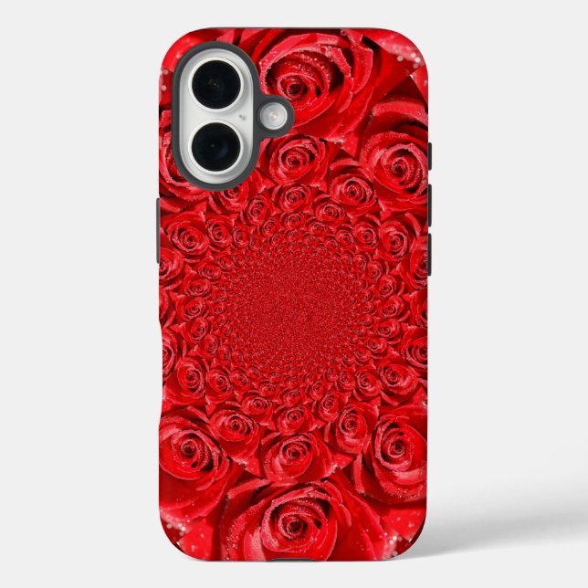 Coques Case-Mate iPhone Red Roses Kaleidoscope : Art Heureuse Sainte-Valen (Verso)