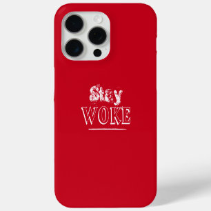 Coque iPhone 15 Pro Max Red Stay Woke tendance