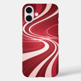 Coques iPhone 16 Plus Red Swirl Abstract Retro Waves Phone Case