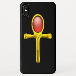 COQUES POUR iPhone RED TALISMAN /GOLD EGYPTIAN ANKH
