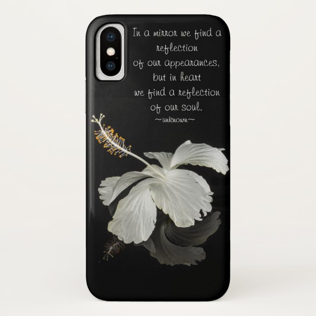 Coques Case-Mate iPhone Réflexion Hibiscus Avec Citation Inspirationnelle (Dos)