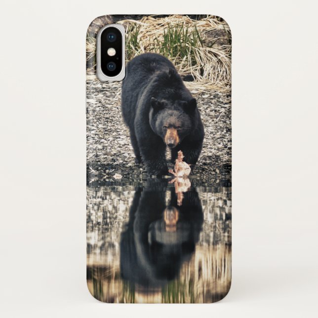 Coques Case-Mate iPhone Réflexions de l'ours noir (Dos)