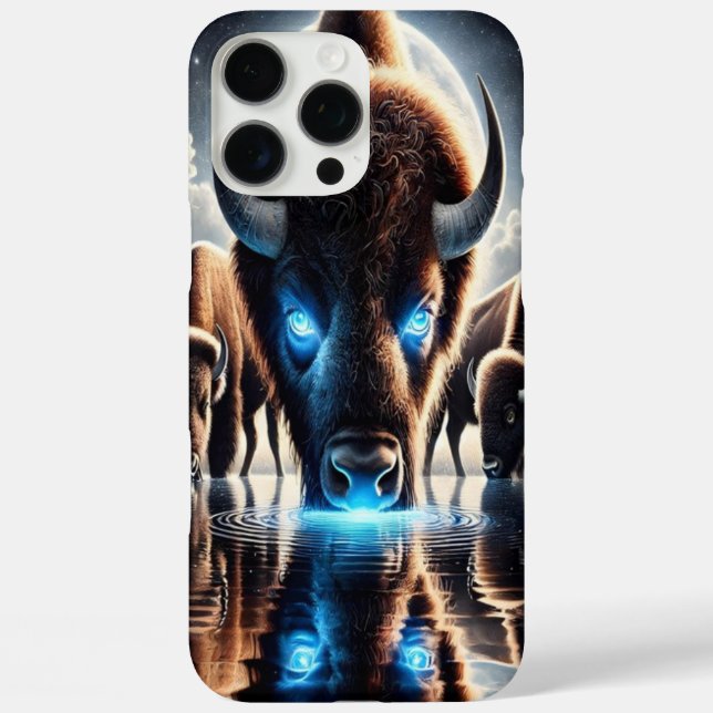 Coques Case-Mate iPhone Réflexions sur les bisons de buffle cosmique sous  (Verso)