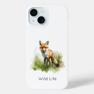Coque Pour iPhone 15 Regard Ambré: Renard de Prairie, personnalisé
