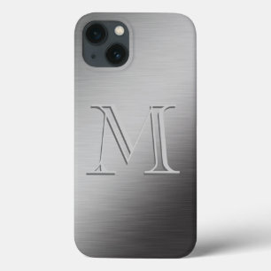iPhone 13 Case Regard balayé par monogramme personnalisé en métal