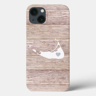 Case-Mate iPhone Case Regard du bois rustique de silhouette de Nantucket
