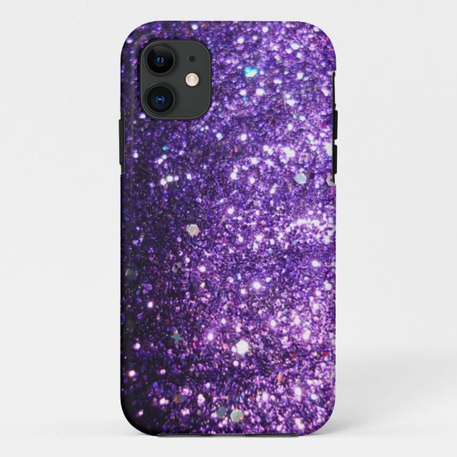 Coques Case-Mate iPhone Regard pourpre de parties scintillantes (Dos)