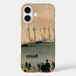 Coques iPhone 16 Régate maritime vintage du New York Yacht Club