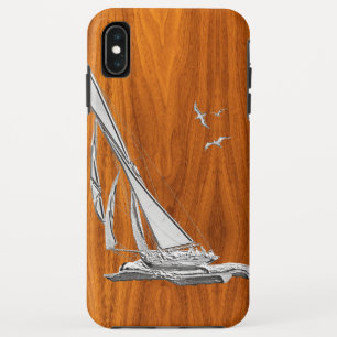 Coque Case-Mate Pour iPhone Regatta Bateau à voile sur le Teak Veneer Style