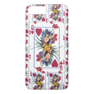 Coque iPhone 7 Plus Reine des cœurs et des fleurs