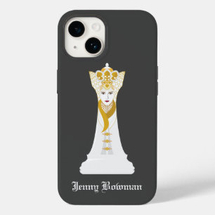 Coque Pour iPhone 14 Reine des échecs / Nom personnalisé Coque-Mate iPh