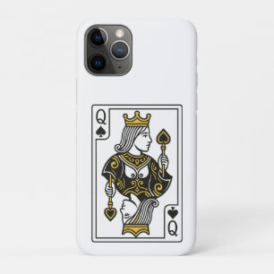 Case-Mate iPhone Case Reine des pique — Noir et Or