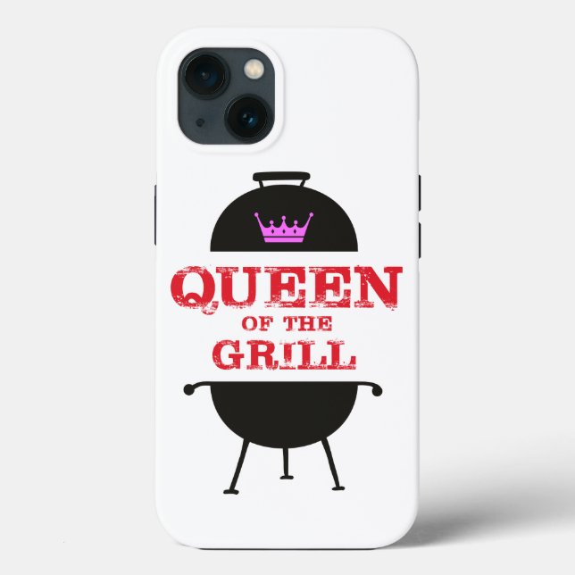 Coques Case-Mate iPhone Reine Du Grill, Rouge Couronne Rose (Verso)